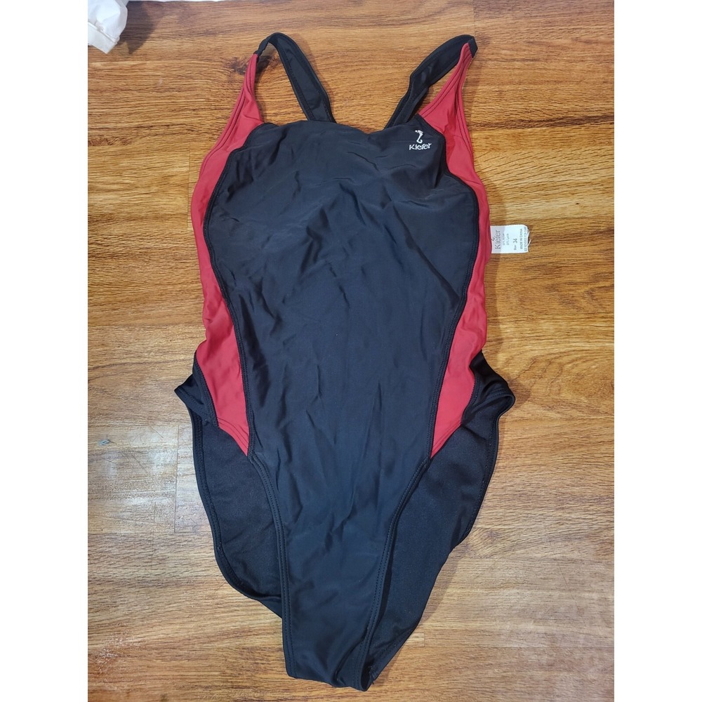 Kiefer Size 34 Red & Black 1 Piece‎ Bathingsuit